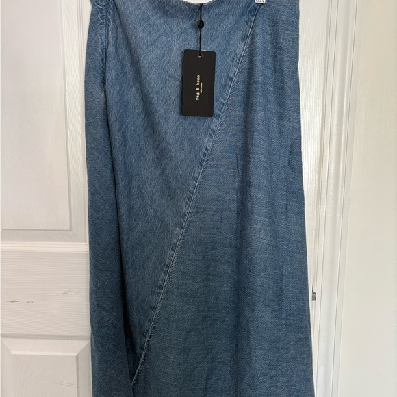 rag & bone Asymmetrical Denim Skirt - Blue - Picture 8 of 12